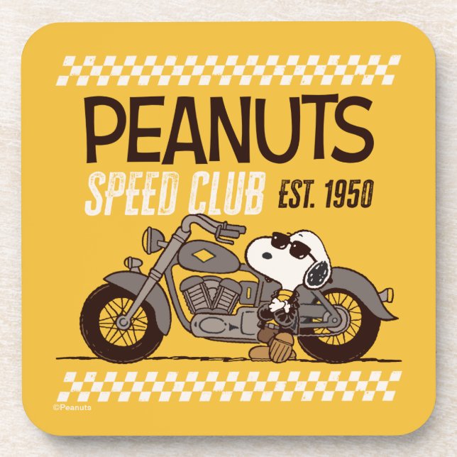 Peanuts | Snoopy Speed Club Coaster (Front)