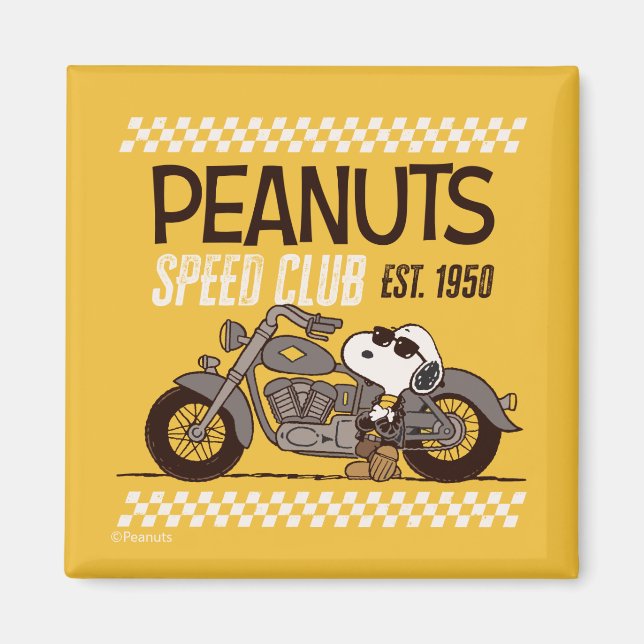 Peanuts | Snoopy Speed Club Magnet (Front)