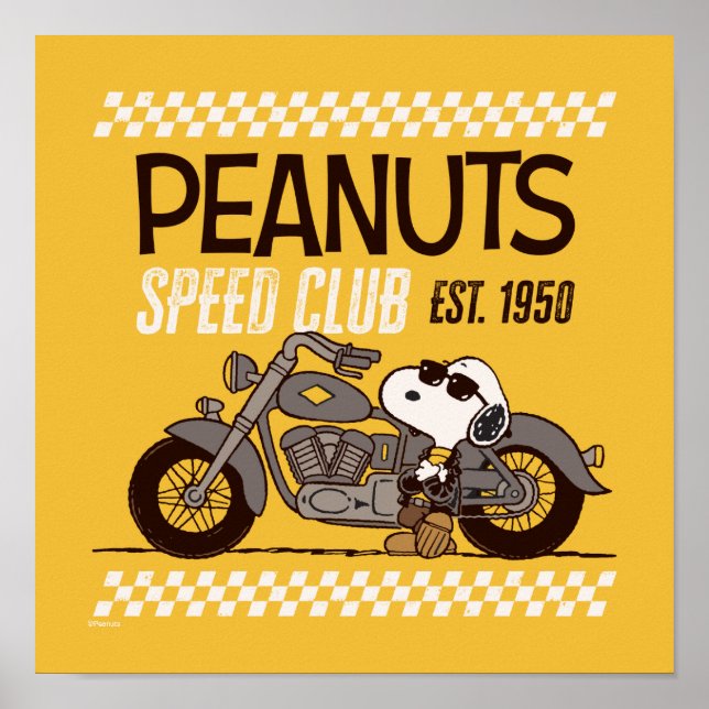 Peanuts | Snoopy Speed Club Poster (Front)