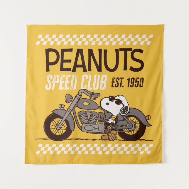 Peanuts | Snoopy Speed Club Tapestry (Front)