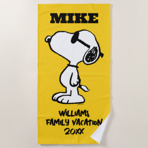 Peanuts Snoopy Sunglasses Family Vacation Beach Towel