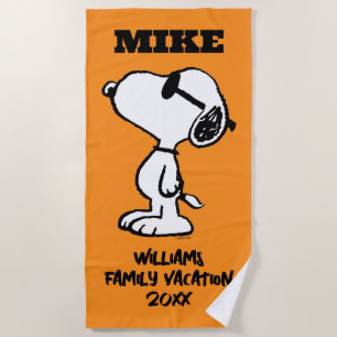 Peanuts   Snoopy Sunglasses Family Vacation Beach Towel