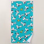 Peanuts | Snoopy & Sunglasses Pattern Beach Towel<br><div class="desc">Check out this fun Peanuts design featuring Snoopy and Woodstock.</div>