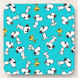 Peanuts Snoopy & Sunglasses Pattern Coaster