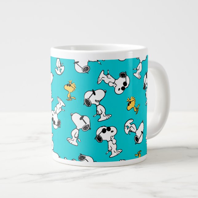 Peanuts | Snoopy & Sunglasses Pattern Large Coffee Mug (Front Right)