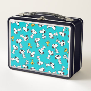 Peanuts   Snoopy & Sunglasses Pattern Metal Lunch Box