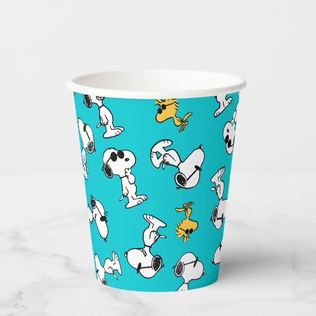 Peanuts | Snoopy & Sunglasses Pattern Paper Cups (Front)
