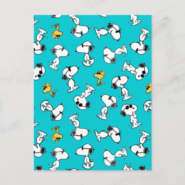 Peanuts | Snoopy & Sunglasses Pattern Postcard (Front)