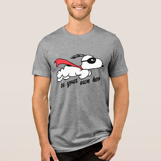 Peanuts | Snoopy Super Hero Tri-Blend Shirt (Front)