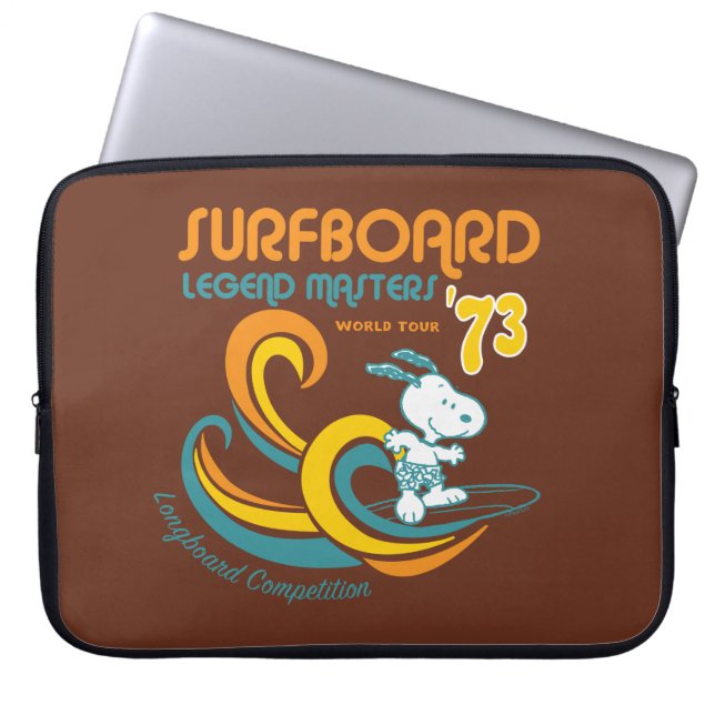 Peanuts | Snoopy Surfboard Longboard Competition Laptop Sleeve (Front)