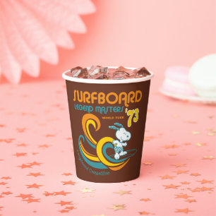 Peanuts   Snoopy Surfboard Longboard Competition Paper Cups