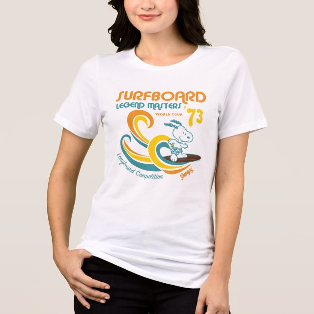 Peanuts | Snoopy Surfboard Longboard Competition Tri-Blend Shirt (Front)