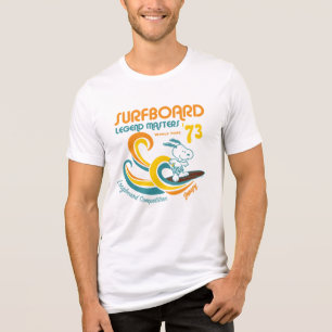 Peanuts   Snoopy Surfboard Longboard Competition Tri-Blend Shirt