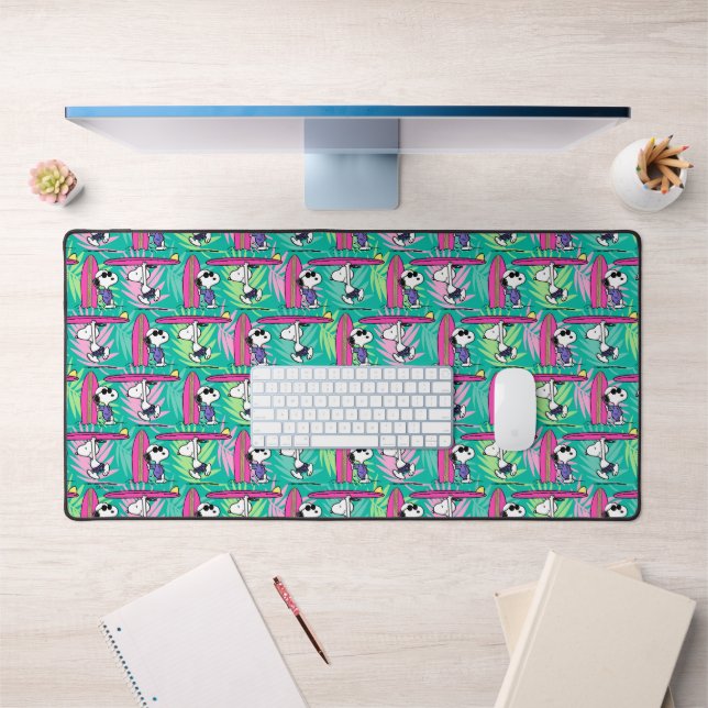 Peanuts | Snoopy Teal Surf Pattern Desk Mat (Office 1)
