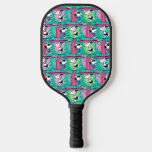 Peanuts   Snoopy Teal Surf Pattern Pickleball Paddle