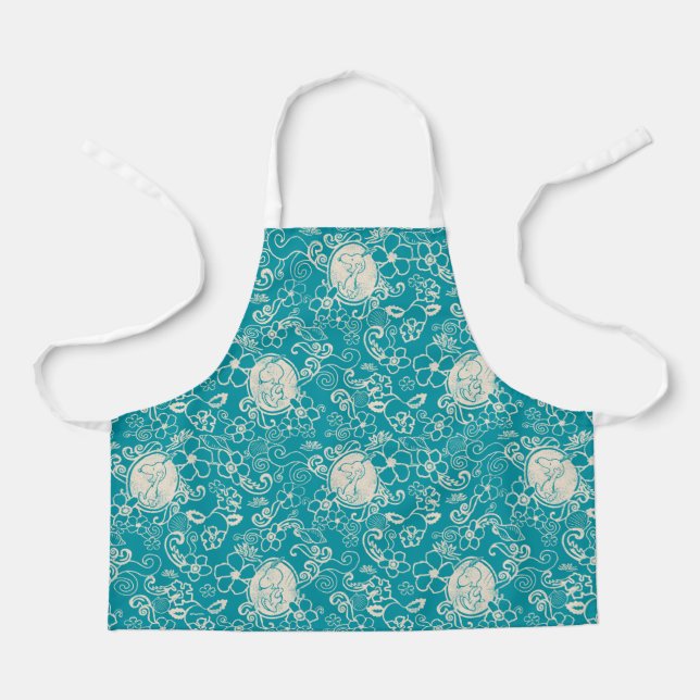 Peanuts | Snoopy Teal Tropical Beach Pattern Apron (Front)