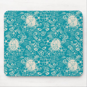 Peanuts   Snoopy Teal Tropical Beach Pattern Mouse Mat