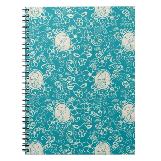 Peanuts | Snoopy Teal Tropical Beach Pattern Notebook (Front)