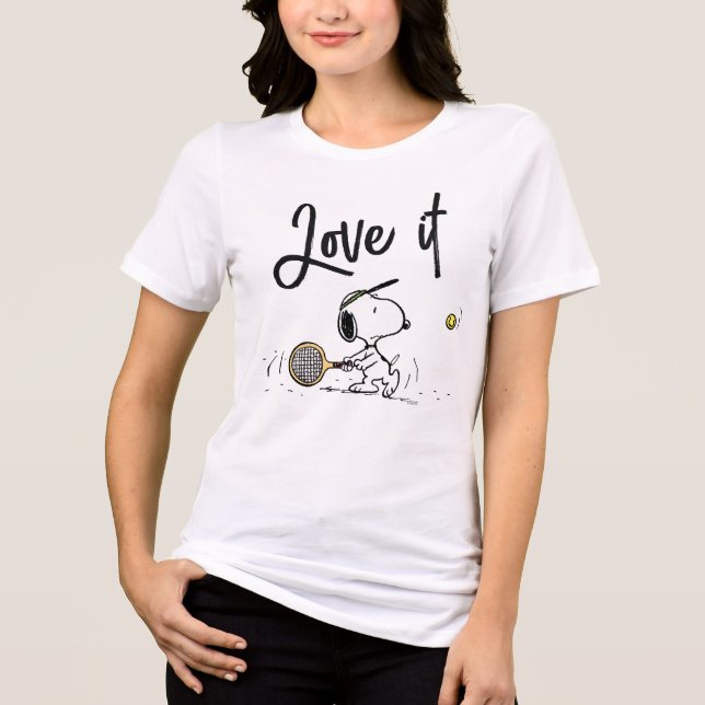 Peanuts | Snoopy Tennis Player Tri-Blend Shirt (Front)