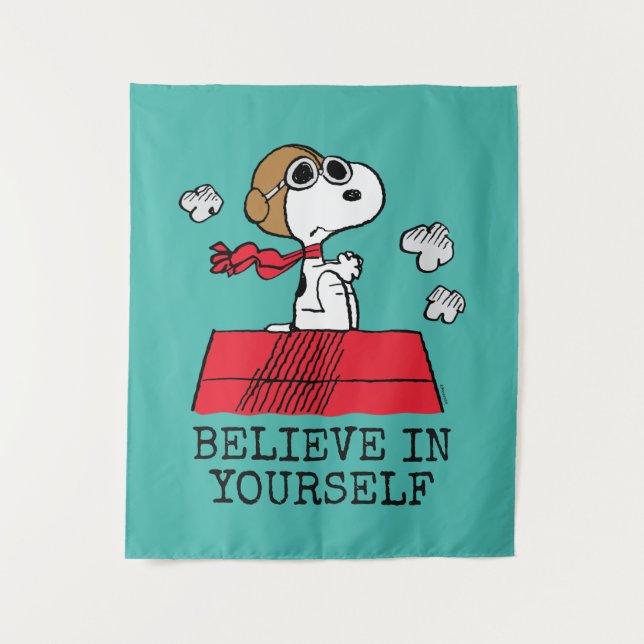 Peanuts | Snoopy the Flying Ace | Add Your Name Tapestry (Front)