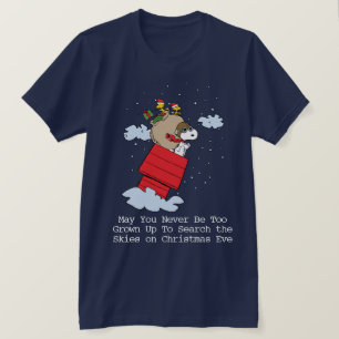 Peanuts Snoopy the Flying Ace at Christmas T-Shirt
