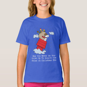 Peanuts Snoopy the Flying Ace at Christmas T-Shirt