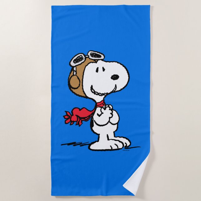 Peanuts | Snoopy The Flying Ace Beach Towel (Front)