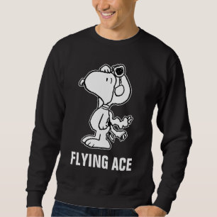 Peanuts Snoopy the Flying Ace BW Sweatshirt
