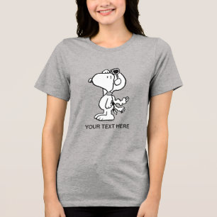 Peanuts Snoopy the Flying Ace BW Tri-Blend Shirt