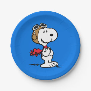 Peanuts   Snoopy The Flying Ace Paper Plate