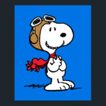 Peanuts | Snoopy The Flying Ace Poster<br><div class="desc">This cute Peanuts design features Snoopy as the World War I flying ace reading to take on the Red Baron of Germany.</div>