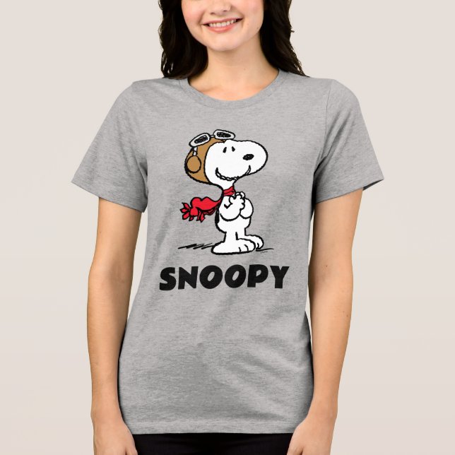 Peanuts | Snoopy The Flying Ace Tri-Blend Shirt (Front)