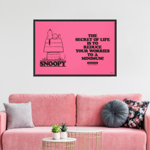 Peanuts Snoopy The Secret To Life Canvas Print