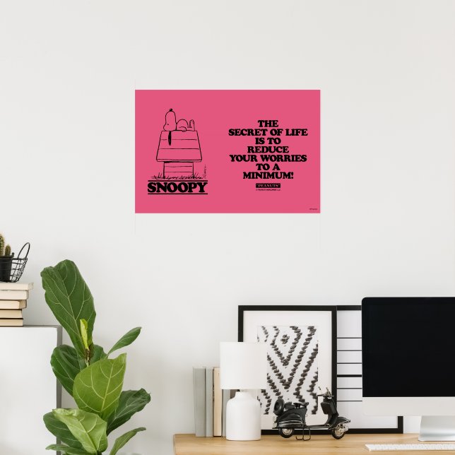 Peanuts | Snoopy The Secret To Life Poster (Home Office)