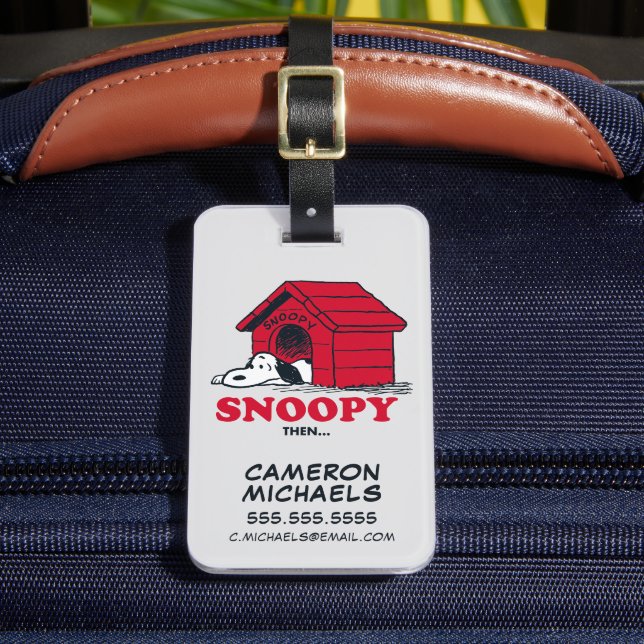 PEANUTS | Snoopy Then & Now Luggage Tag (Front Insitu 2)