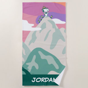 Peanuts   Snoopy & Troop Hiking the Mountain Beach Towel
