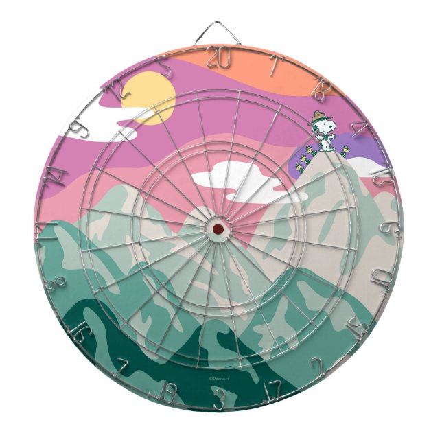 Peanuts | Snoopy & Troop Hiking the Mountain Dartboard (Front)
