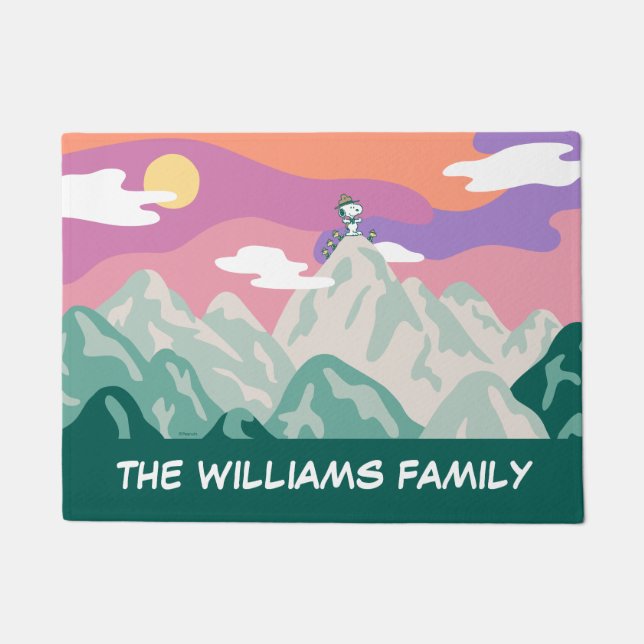 Peanuts | Snoopy & Troop Hiking the Mountain Doormat (Front)