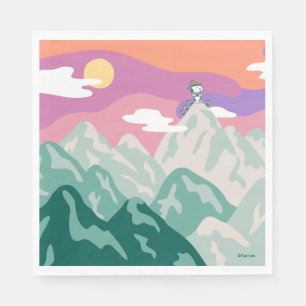 Peanuts   Snoopy & Troop Hiking the Mountain Napkin