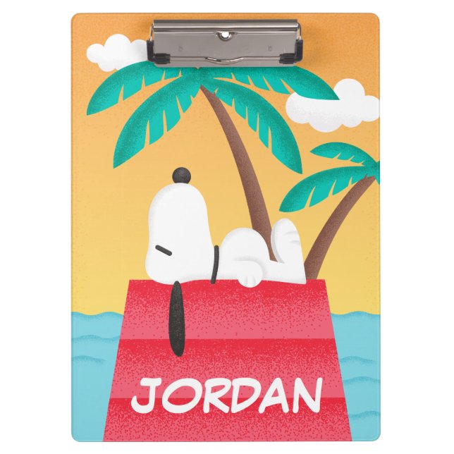 Peanuts | Snoopy Tropical Deco | Add Your Name Clipboard (Front)