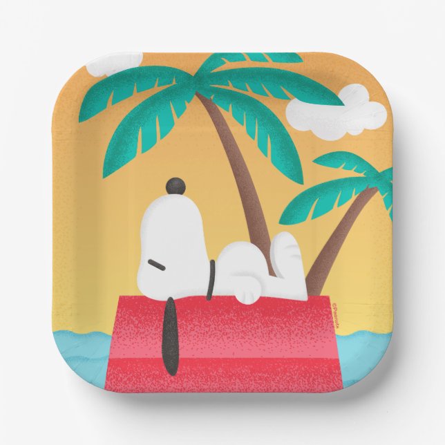 Peanuts | Snoopy Tropical Deco Dreams Paper Plate (Front)