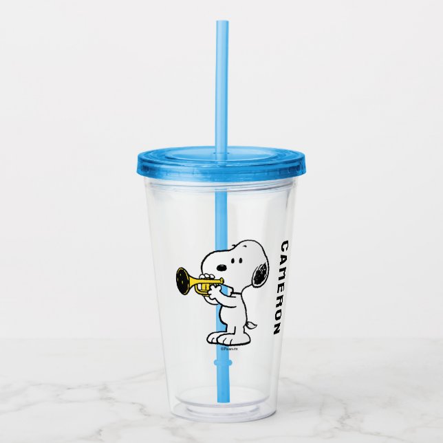 Peanuts | Snoopy Trumpet Player Acrylic Tumbler (Front)