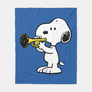 Peanuts   Snoopy Trumpet Player Fleece Blanket