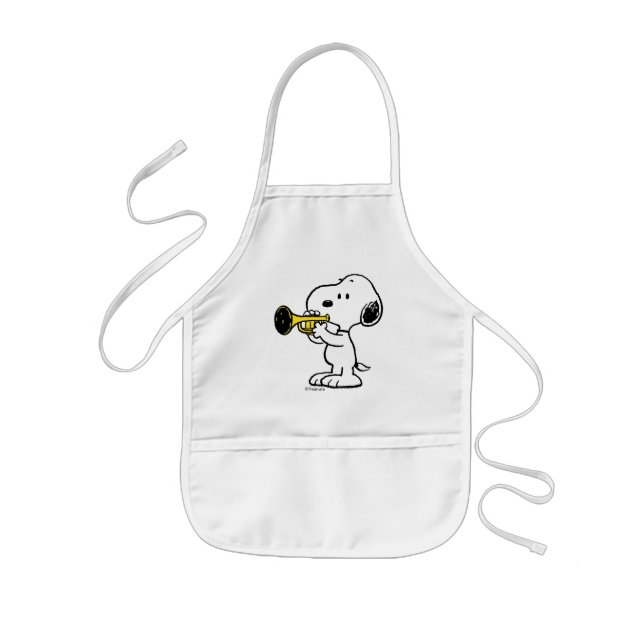 Peanuts | Snoopy Trumpet Player Kids Apron (Front)