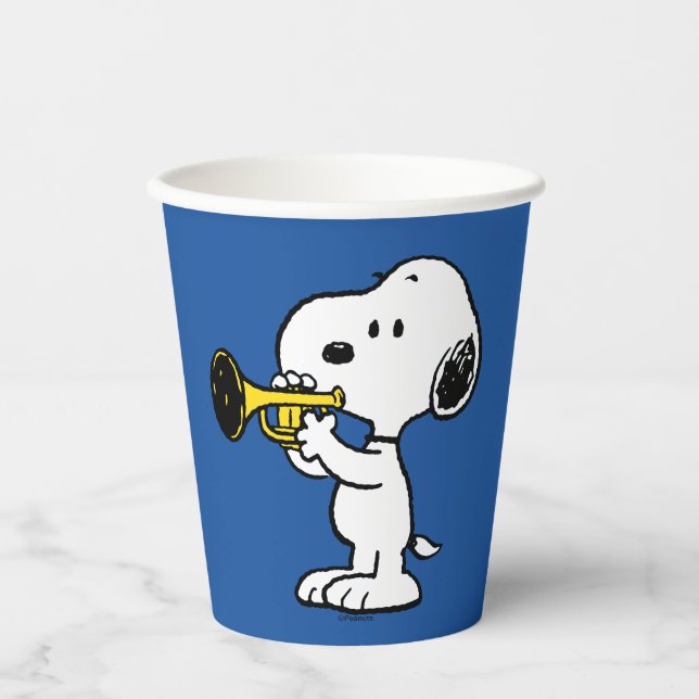 Peanuts | Snoopy Trumpet Player Paper Cups (Front)