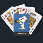 Peanuts | Snoopy Trumpet Player Playing Cards<br><div class="desc">Check out this fun Peanuts design featuring Snoopy.</div>