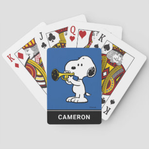 Peanuts   Snoopy Trumpet Player Playing Cards