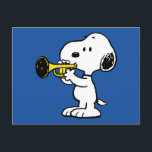 Peanuts | Snoopy Trumpet Player Postcard<br><div class="desc">Check out this fun Peanuts design featuring Snoopy.</div>