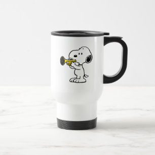 Peanuts   Snoopy Trumpet Player Travel Mug
