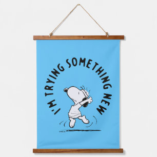Peanuts Snoopy Trying Something New Hanging Tapestry